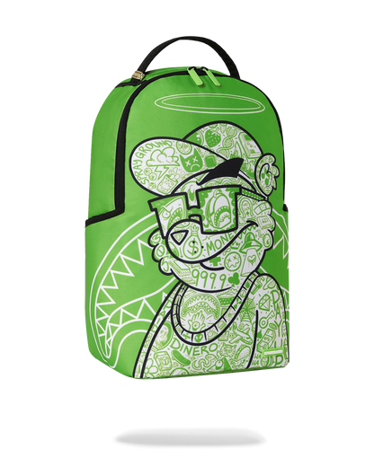 Sprayground Money Bear The Disruptor Backpack - Green / White