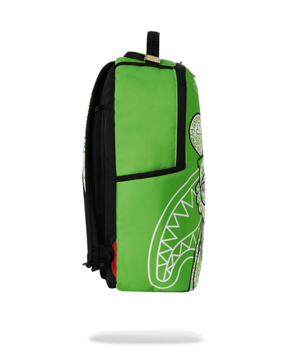 Sprayground Money Bear The Disruptor Backpack - Green / White