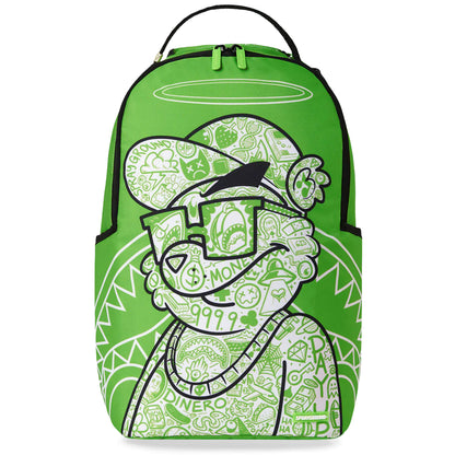 Sprayground Money Bear The Disruptor Backpack - Green / White
