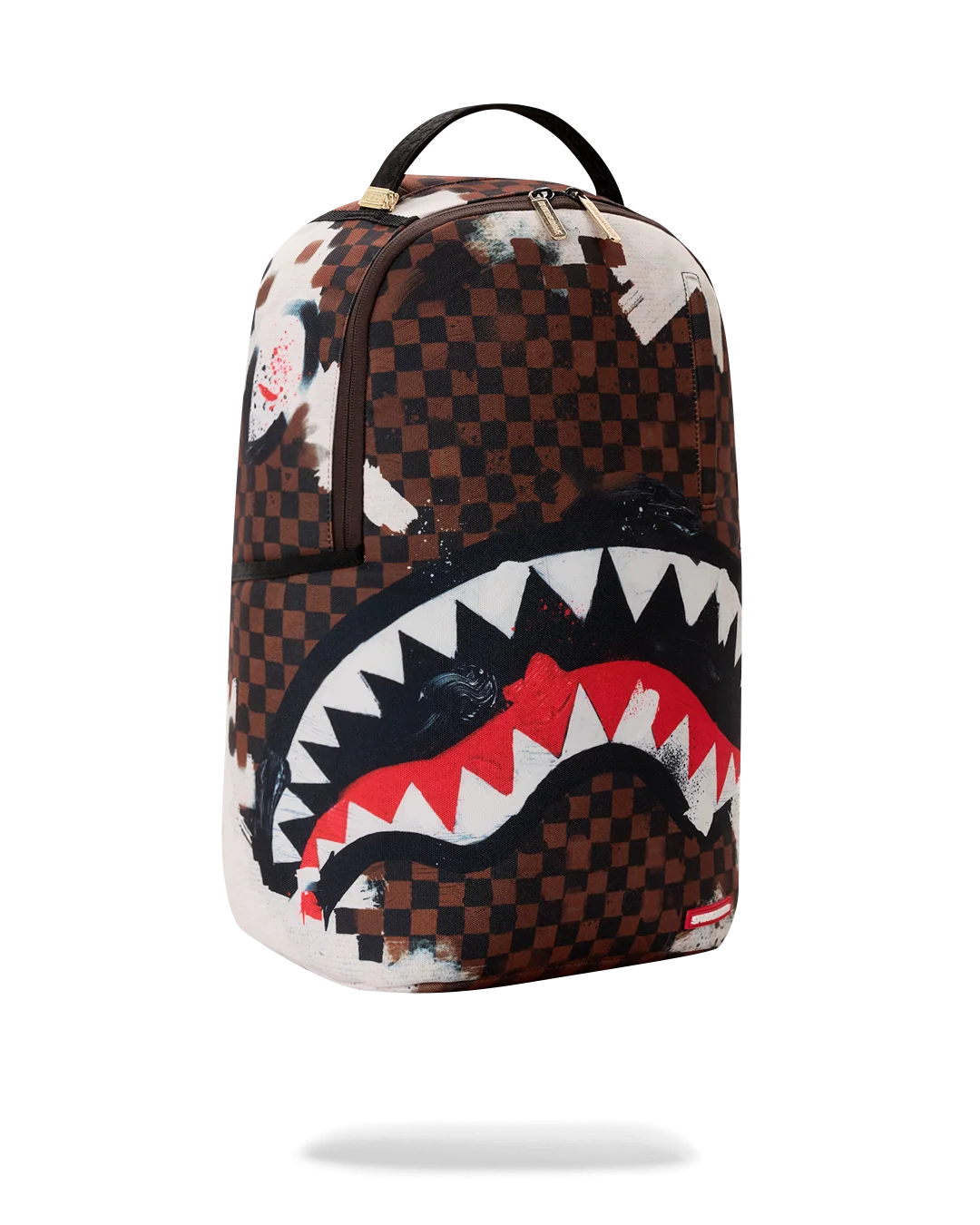 Sprayground Shark In Paris Backpack - Brown/White