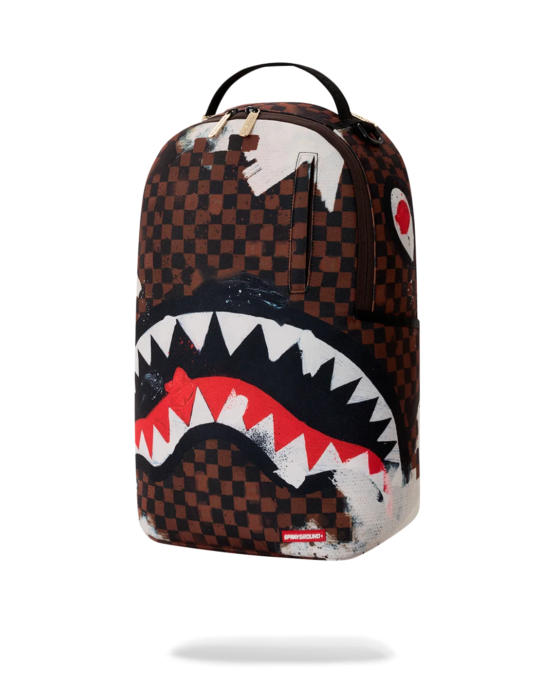Sprayground Shark In Paris Backpack - Brown/White
