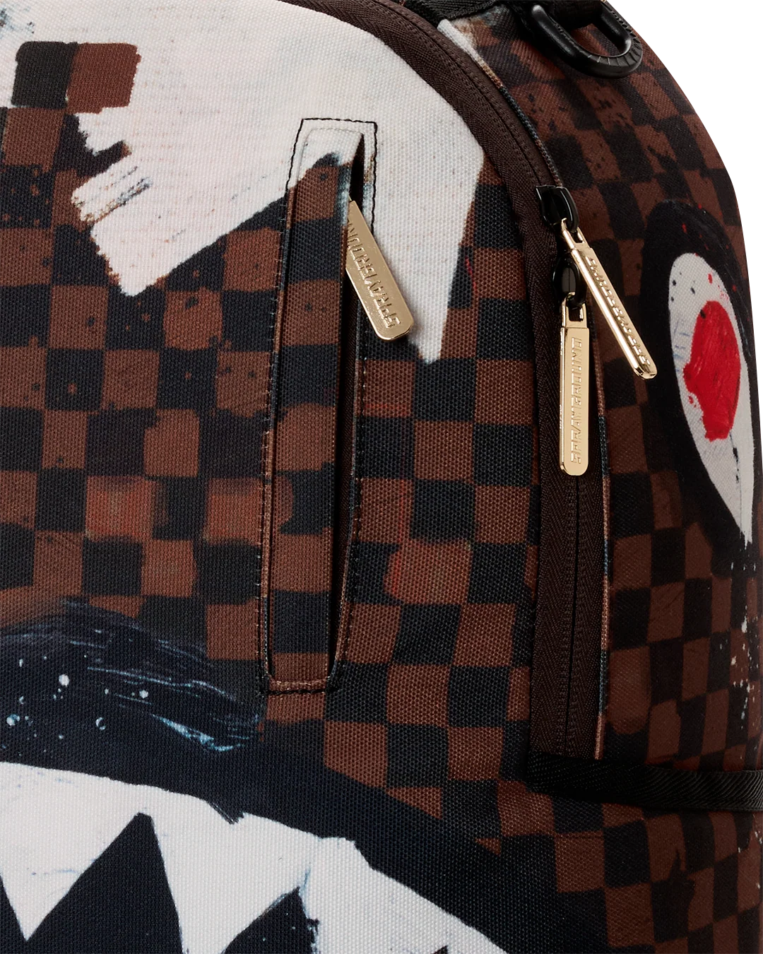 Sprayground Shark In Paris Backpack - Brown/White