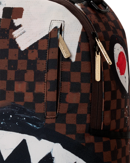 Sprayground Shark In Paris Backpack - Brown/White