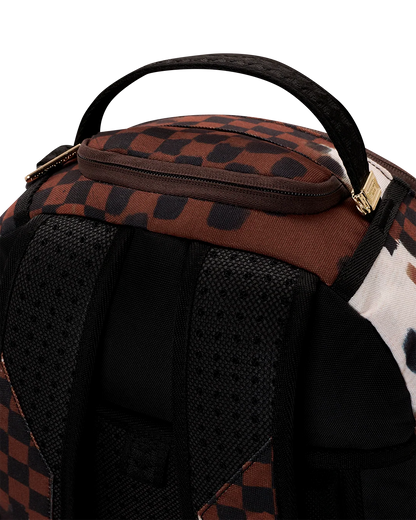 Sprayground Shark In Paris Backpack - Brown/White