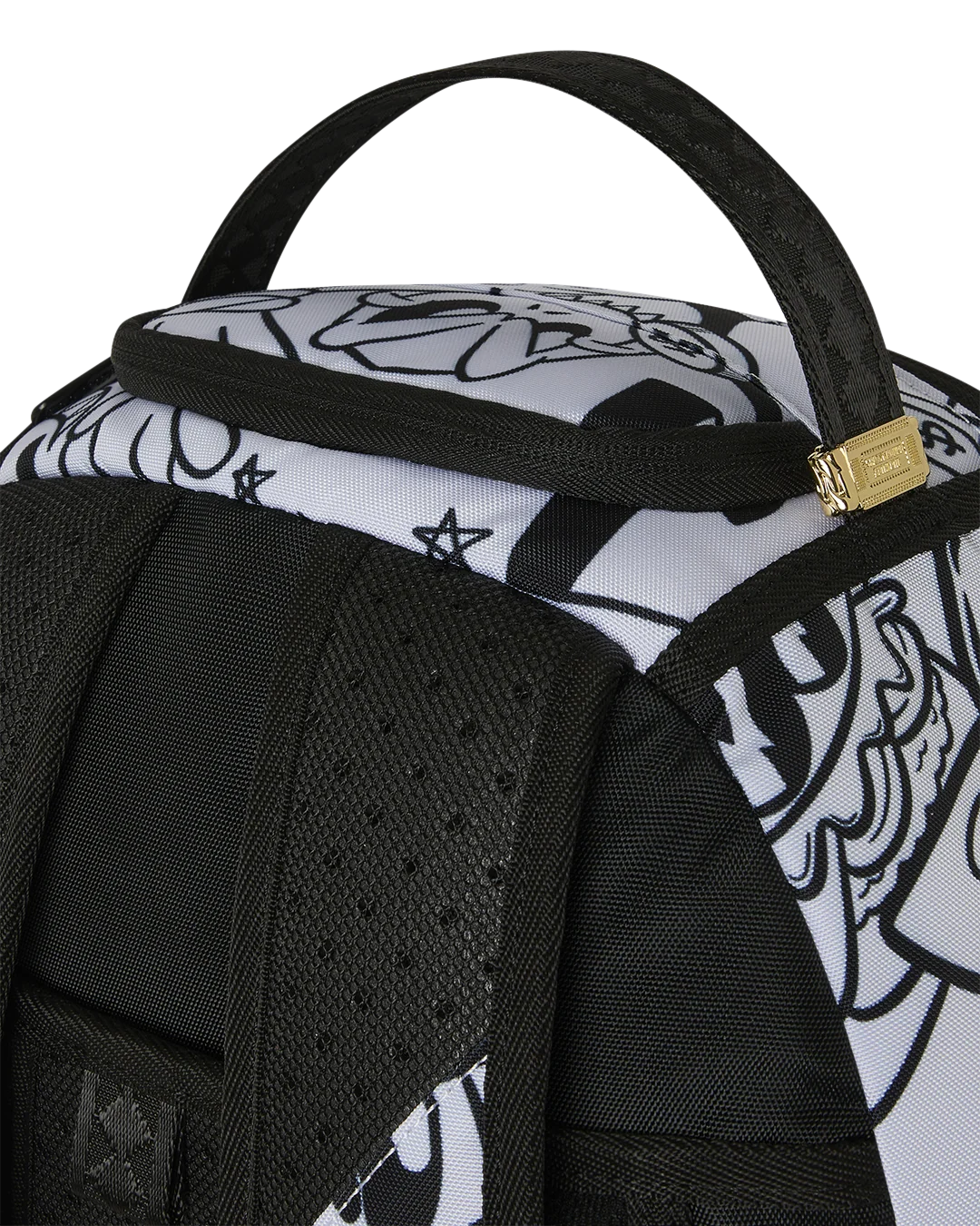 Sprayground Astromane Sky Writer Backpack - White / Black / Gold
