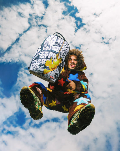 Sprayground Astromane Sky Writer Backpack - White / Black / Gold