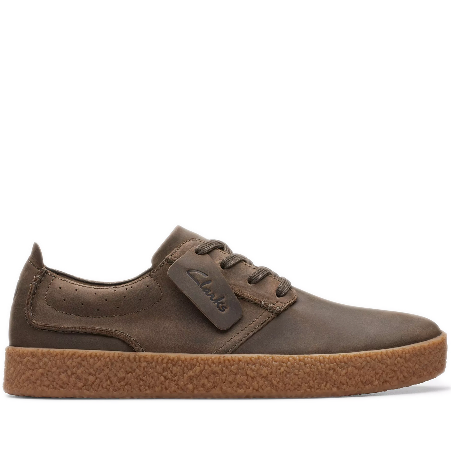 Men's Clarks Streethill Lace - Dark Olive Leather