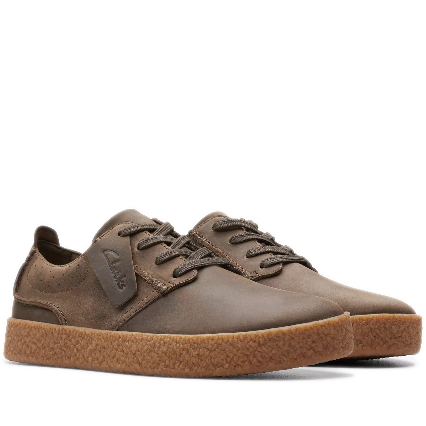 Men's Clarks Streethill Lace - Dark Olive Leather