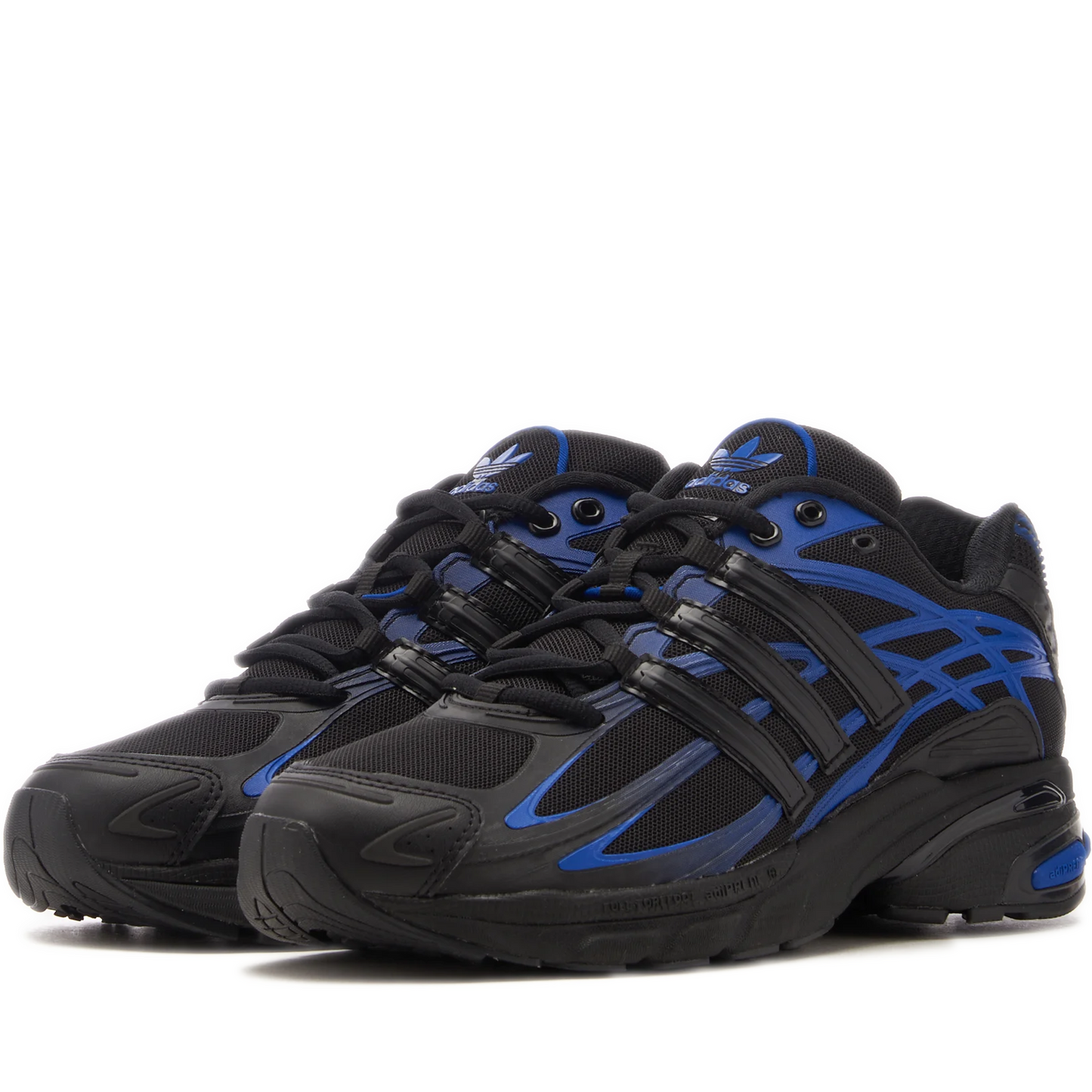 Men's Adidas Adistar Cushion Shoes - Core Black/Core Black/Royal Blue