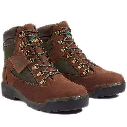 Men's Timberland 6-Inch Waterproof Field Boot - Dark Brown Nubuck