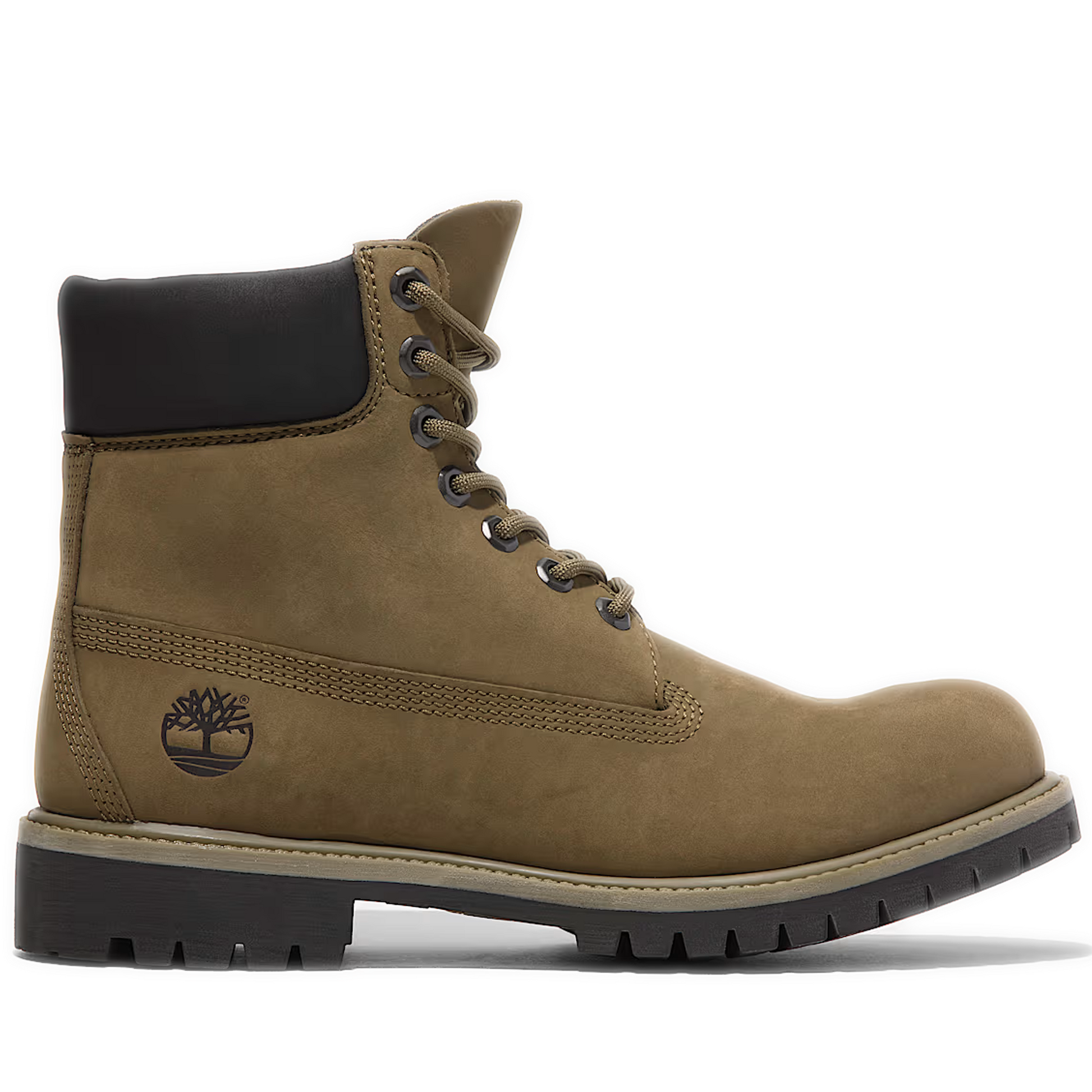 Men s Timberland Premium 6 Inch Waterproof Boot Olive Nubuck