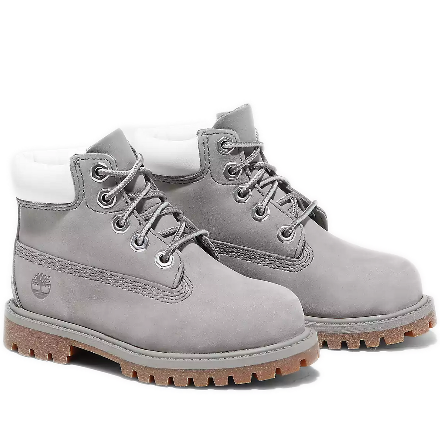 Infants Timberland Premium 6-Inch Waterproof Boots - Medium Grey Nubuck Front Side