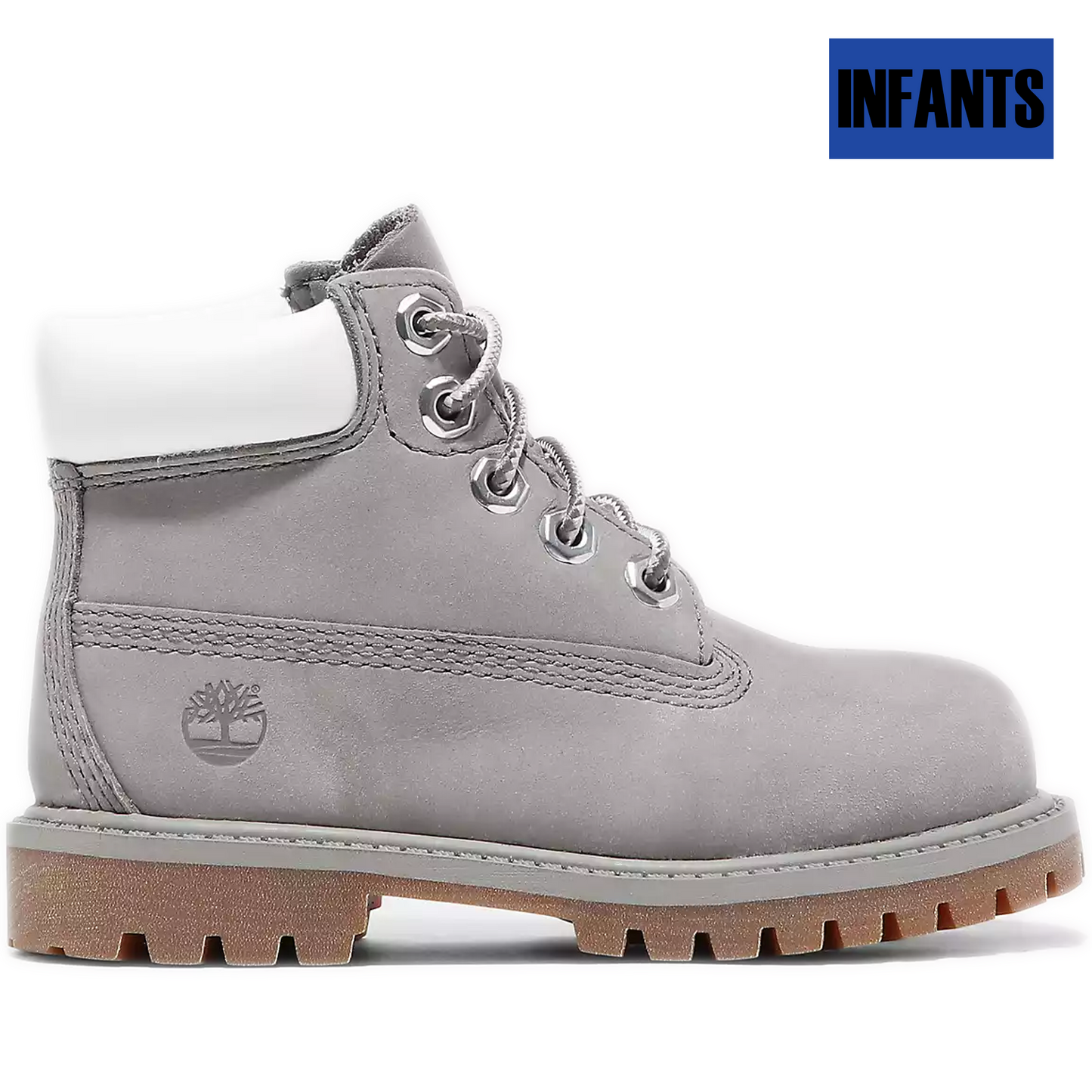 Infants Timberland Premium 6-Inch Waterproof Boots - Medium Grey Nubuck Side