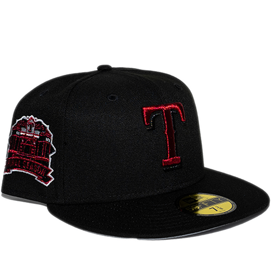 New Era Texas Rangers 59Fifty Fitted Hat -Black/ Dolphin