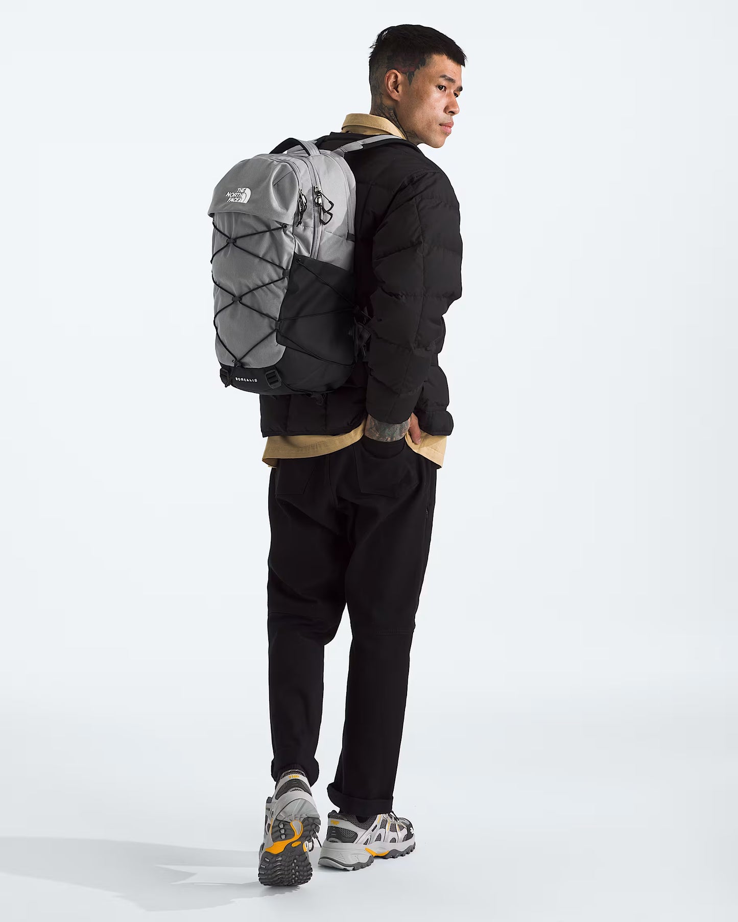 The North Face Borealis Backpack - Meld Grey Dark Heather/TNF Black