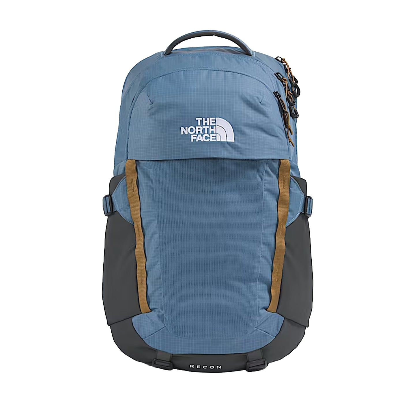 north face dark blue backpack Custom Logo The Cosmic Blue/Asphalt Grey Fall Line lined pocket for sunglasses The North Face Recon Backpack