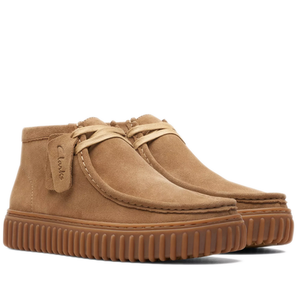 Men's Clarks Torhill Hi - Dark Sand Suede