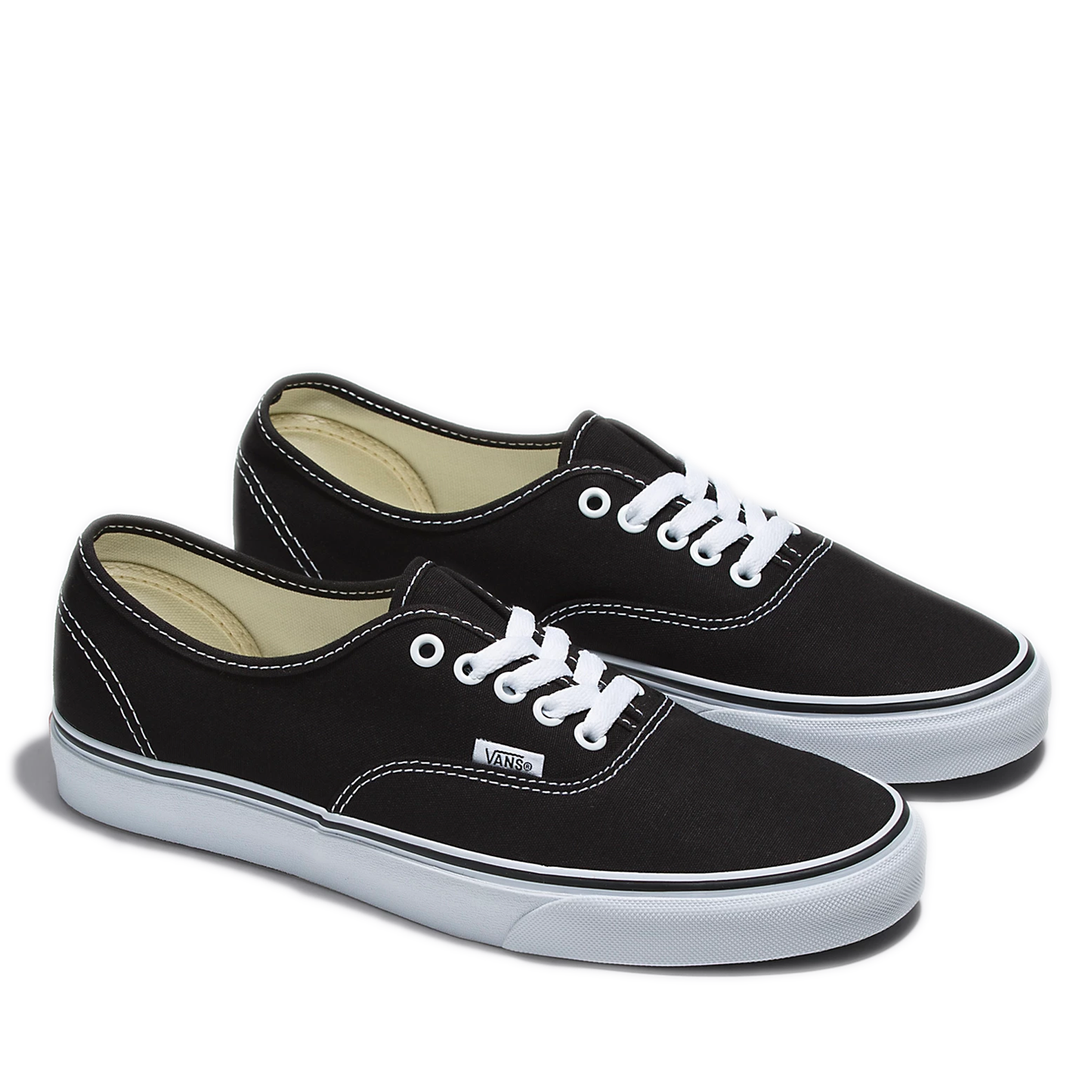 Men's Vans Authentic Shoes - Black/ White