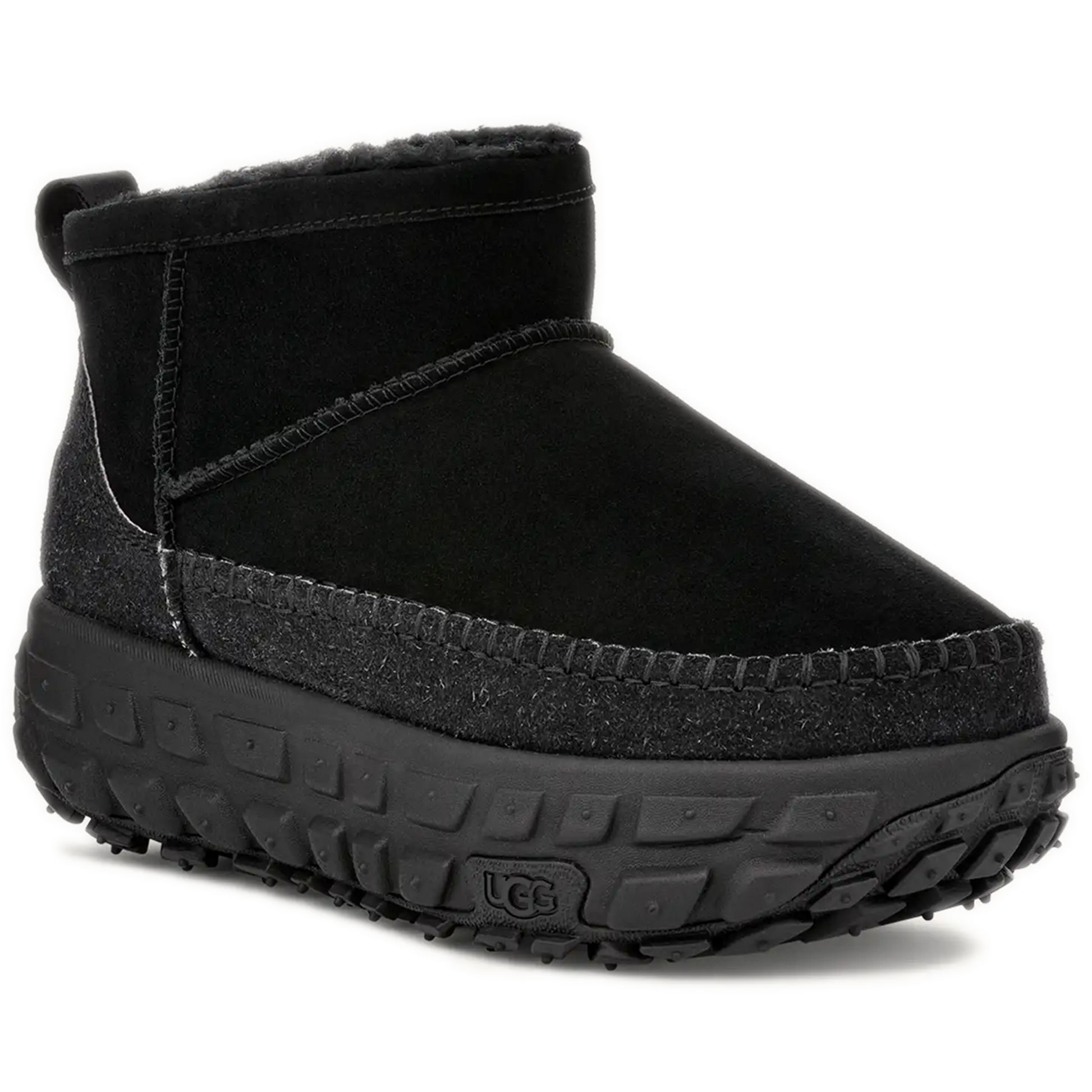 Men's Ugg Venture Daze Ultra Mini - Black/ Black Front Side