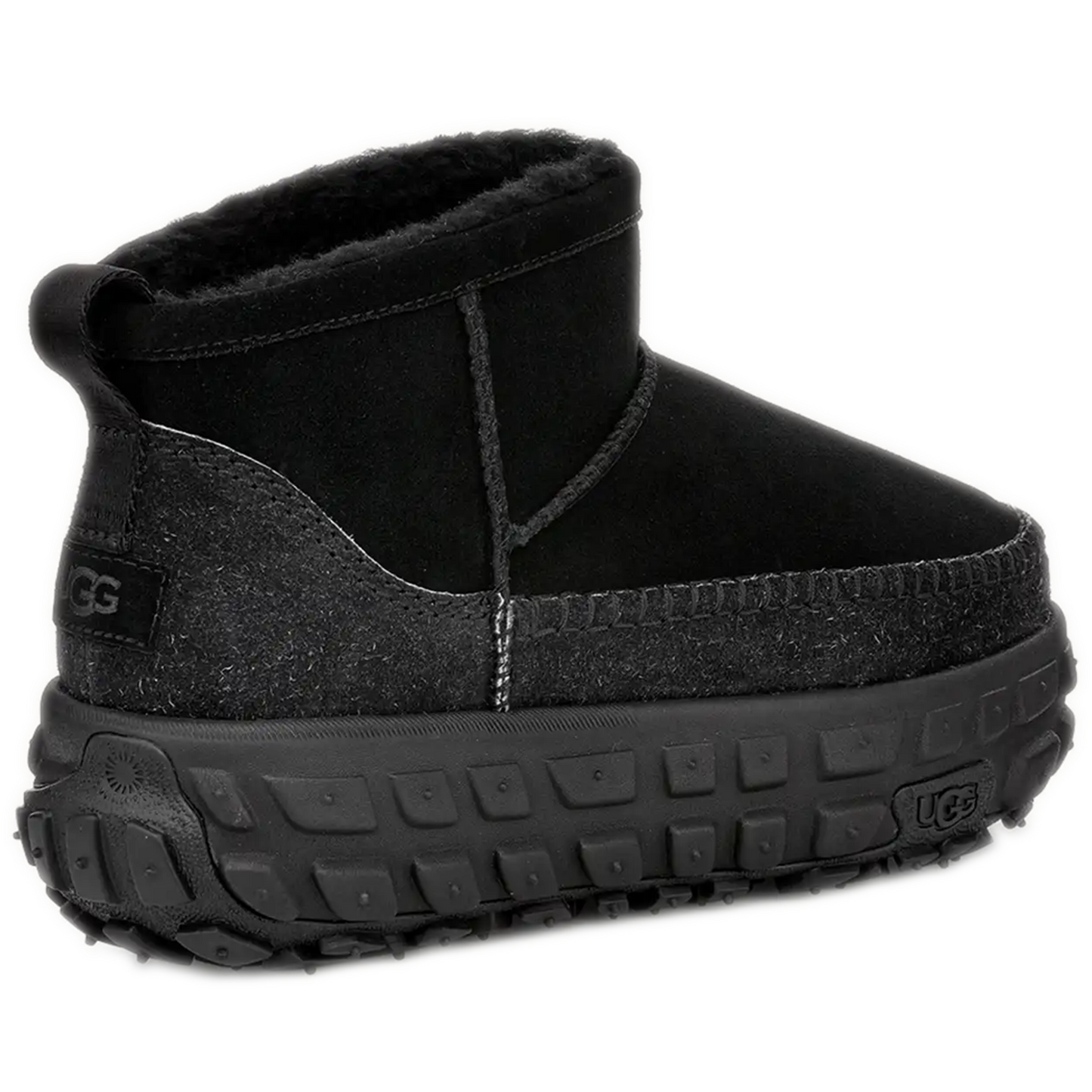 Men's Ugg Venture Daze Ultra Mini - Black/ Black Heel Side