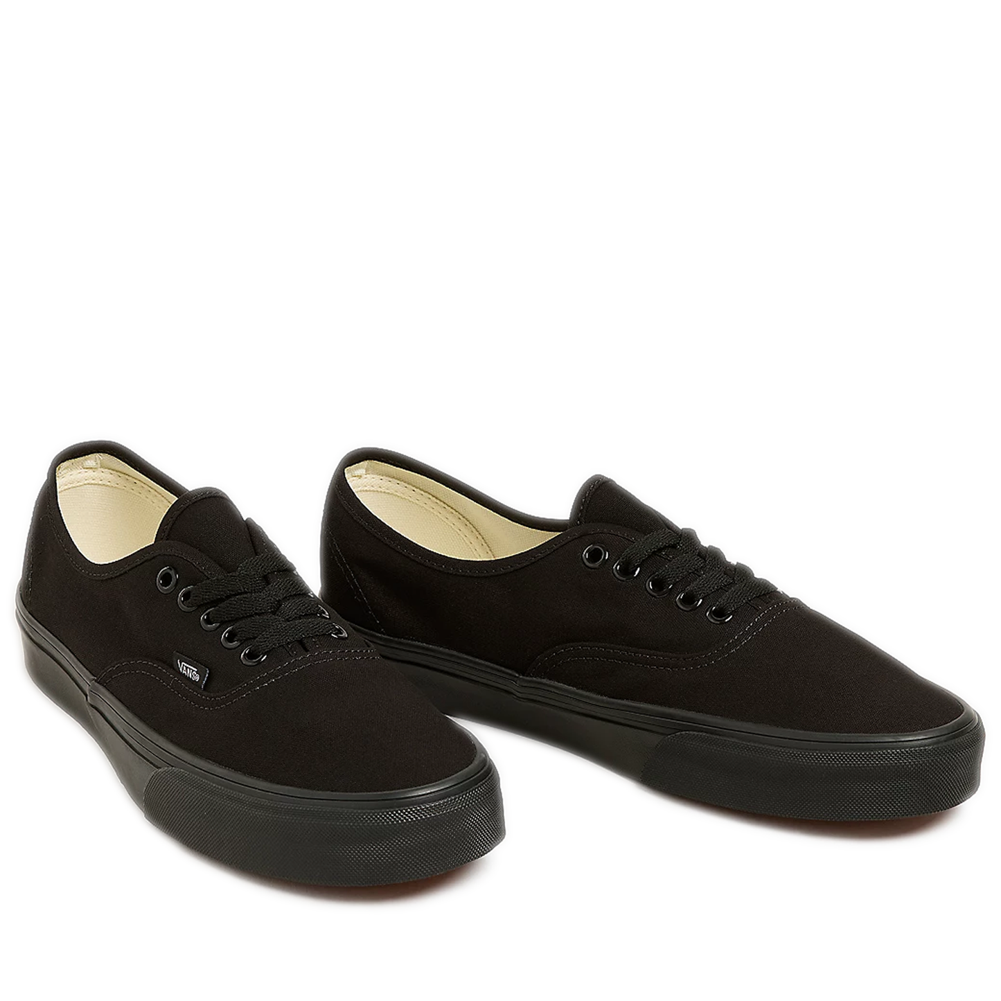 Grade School Vans Authentic Shoes - Black/ Black