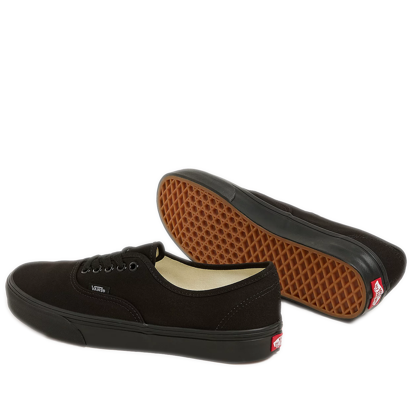 Grade School Vans Authentic Shoes - Black/ Black