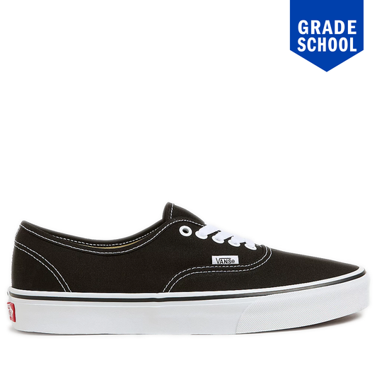 Grade School Vans Authentic Shoes - Black