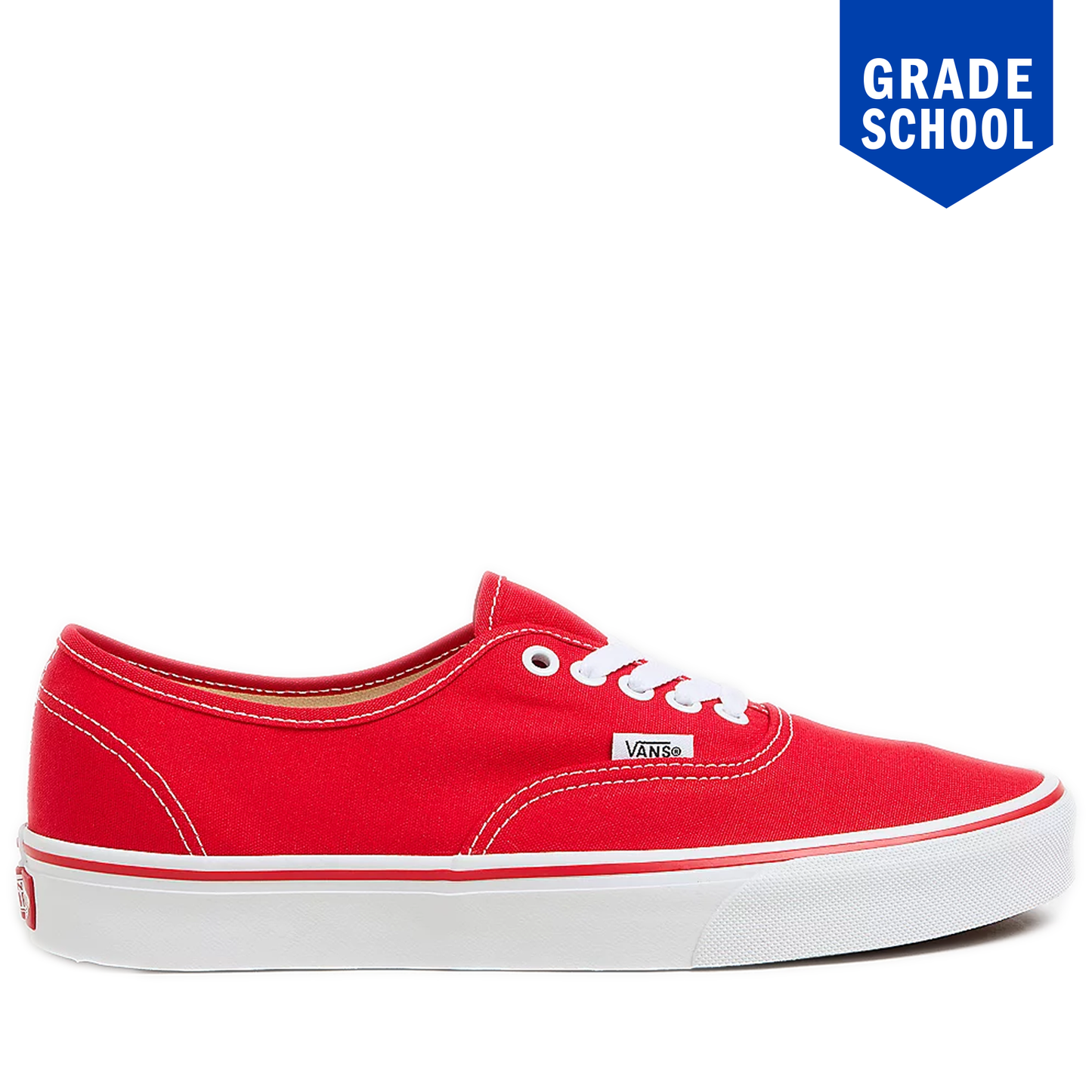 Grade School Vans Authentic Shoes - Red