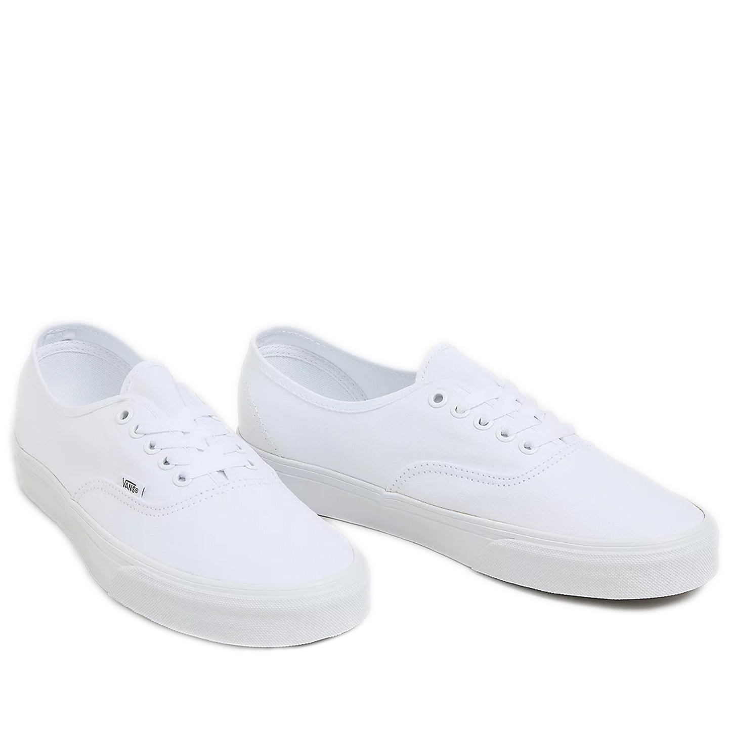 Grade School Vans Authentic Shoes - True White