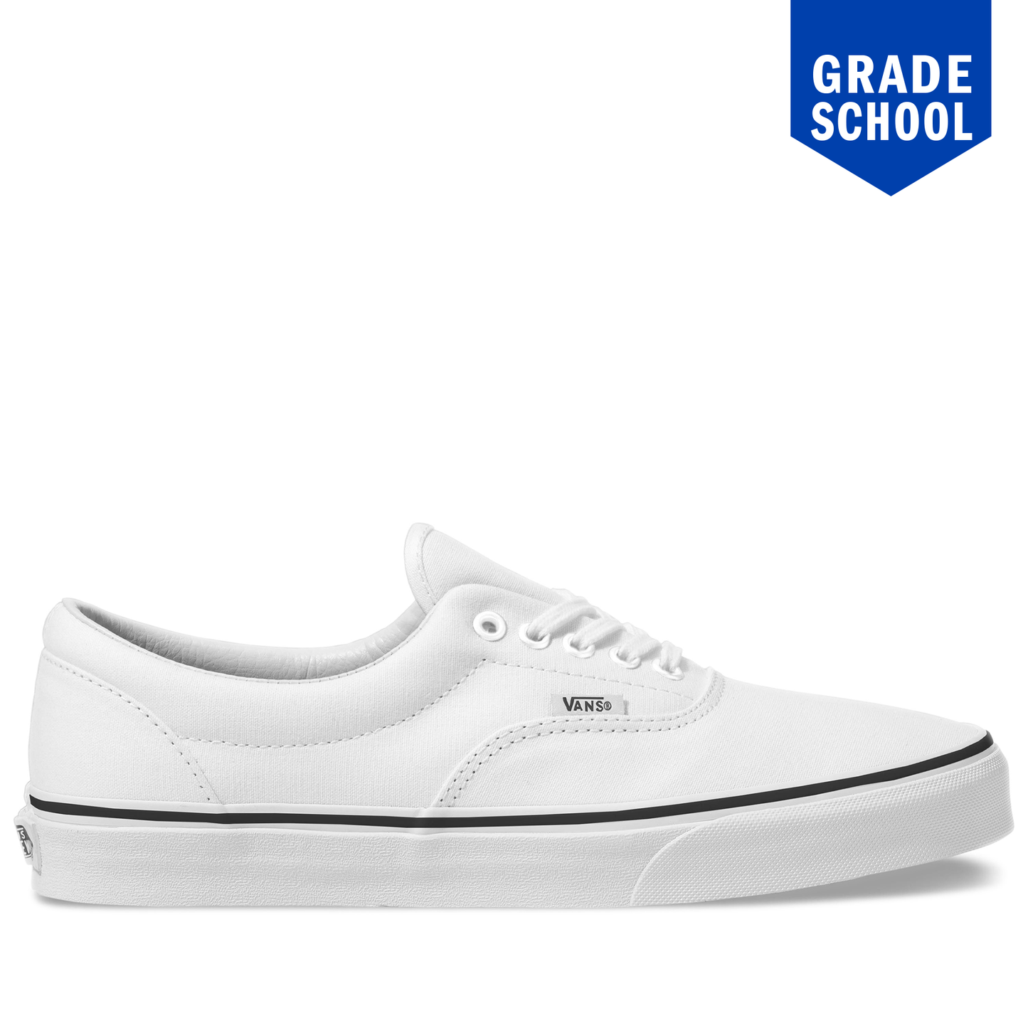 Grade School Vans Era Shoes - True White