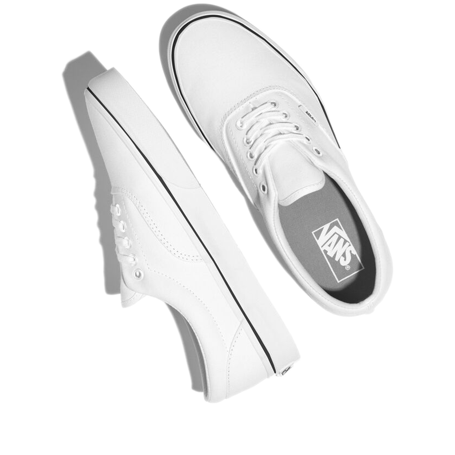 Grade School Vans Era Shoes - True White