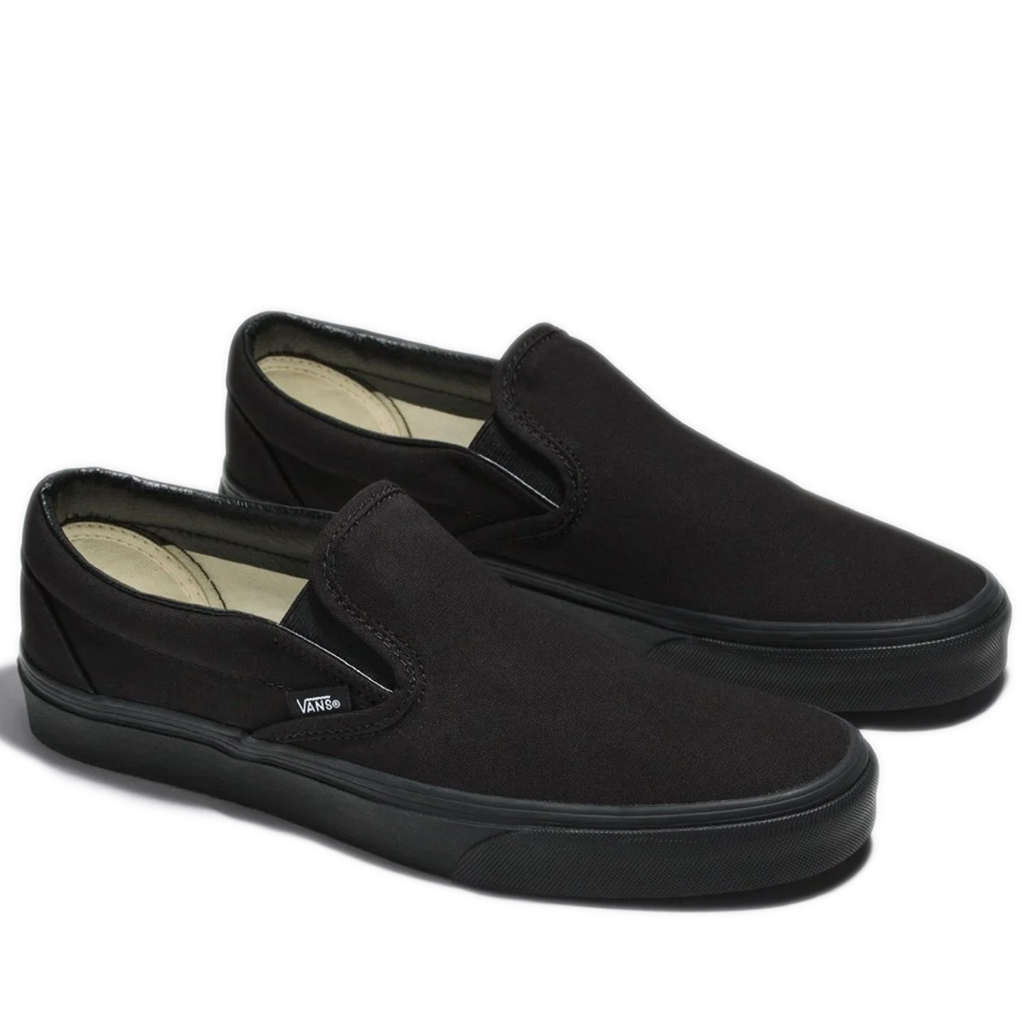 Grade School Vans Classic Slip-On Shoes - Black/ Black