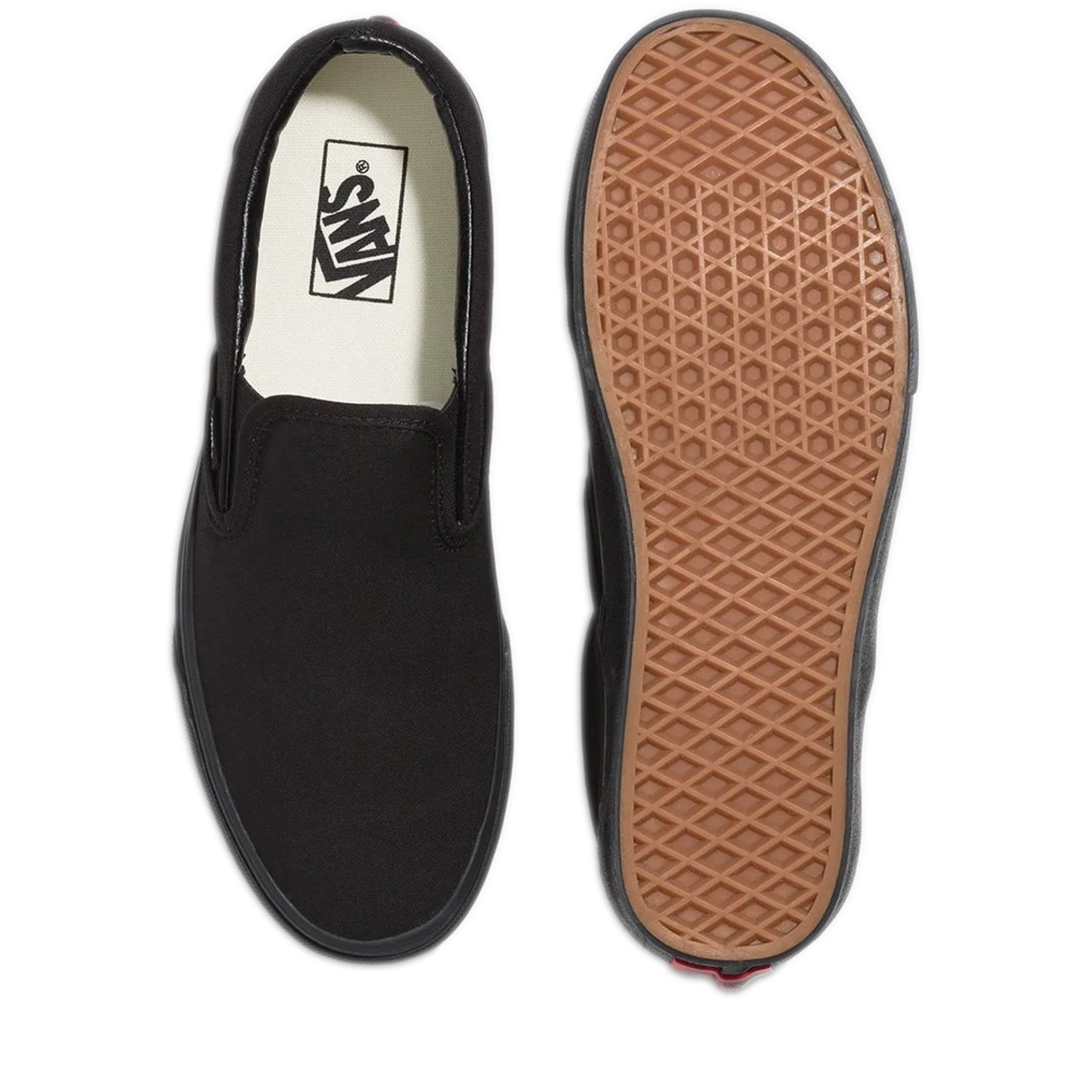 Grade School Vans Classic Slip-On Shoes - Black/ Black