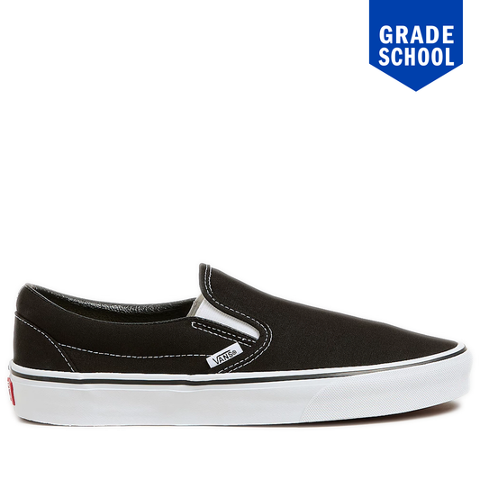 Grade School Vans Classic Slip-On Shoes - Black