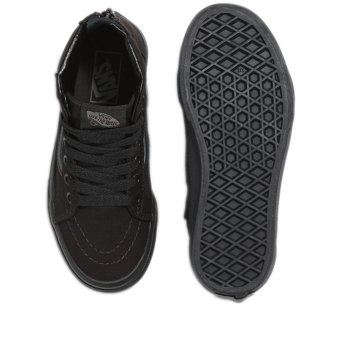 Pre School Vans SK8-HI Zip Shoes - Black/ Black