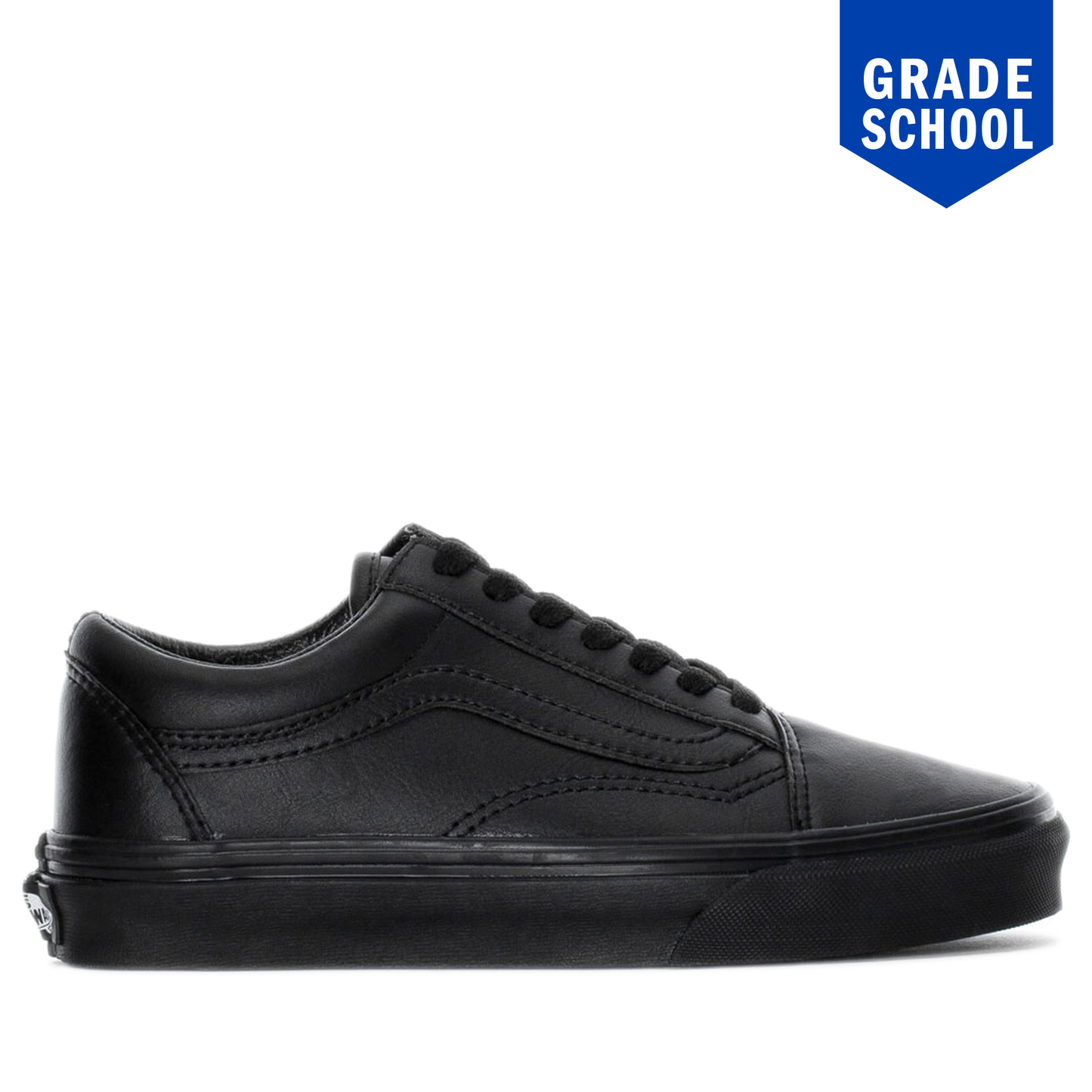 Grade School Vans Old Skool Shoes - Black/ Classic Tumble