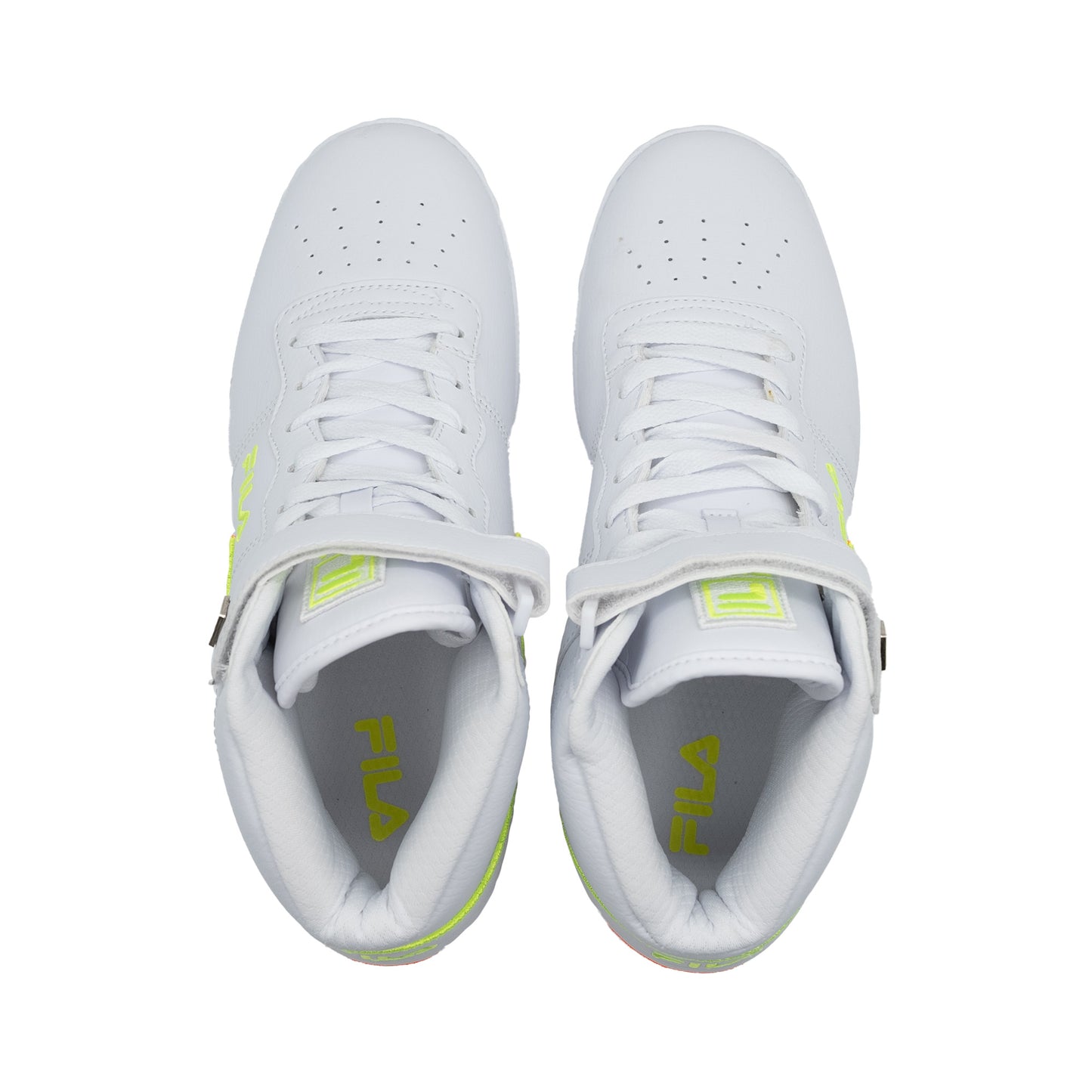 Men's Fila Vulc 13 Outline Updo - White/ Safety Yellow