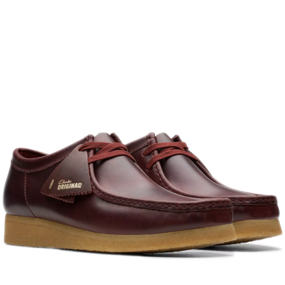 Men's Clarks Wallabee - Deep Red Leather