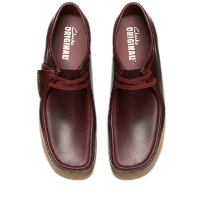 Men's Clarks Wallabee - Deep Red Leather