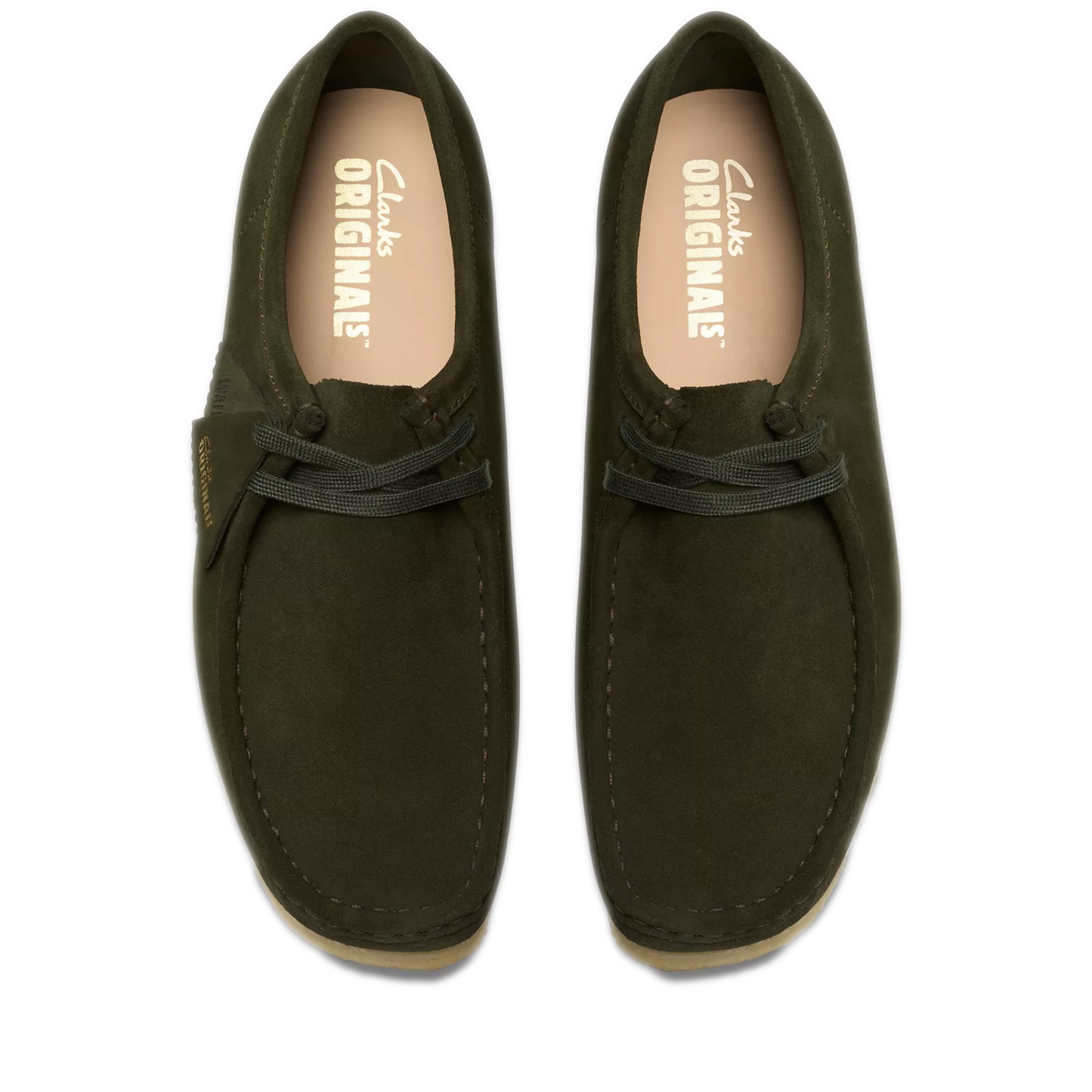 Men's Clarks Wallabee Low - Forest Green Suede