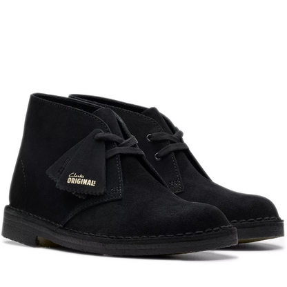 Women's Clarks Desert Boot - Black Suede