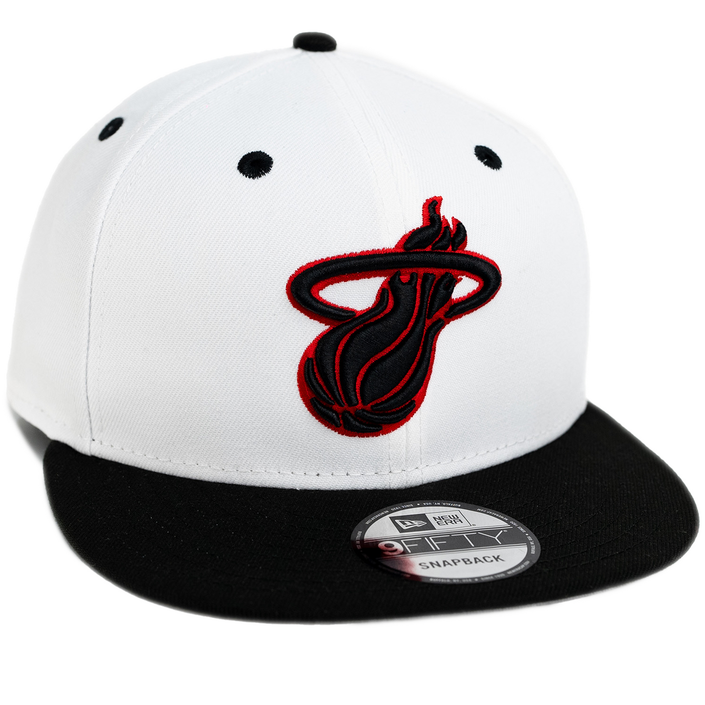 New Era Miami Heat 9FIFTY Adjustable Hat - White/ Black