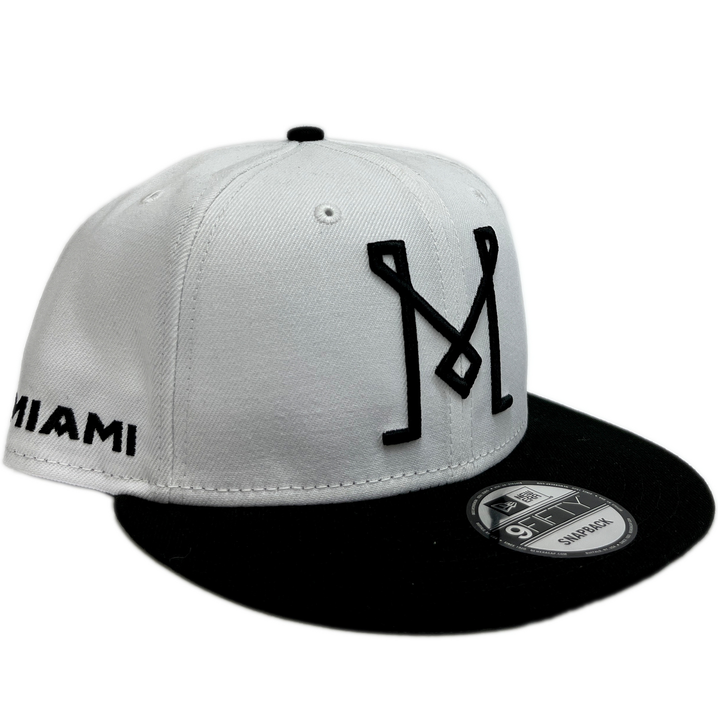 New Era Inter Miami 9FIFTY Adjustable Hat - White/ Black