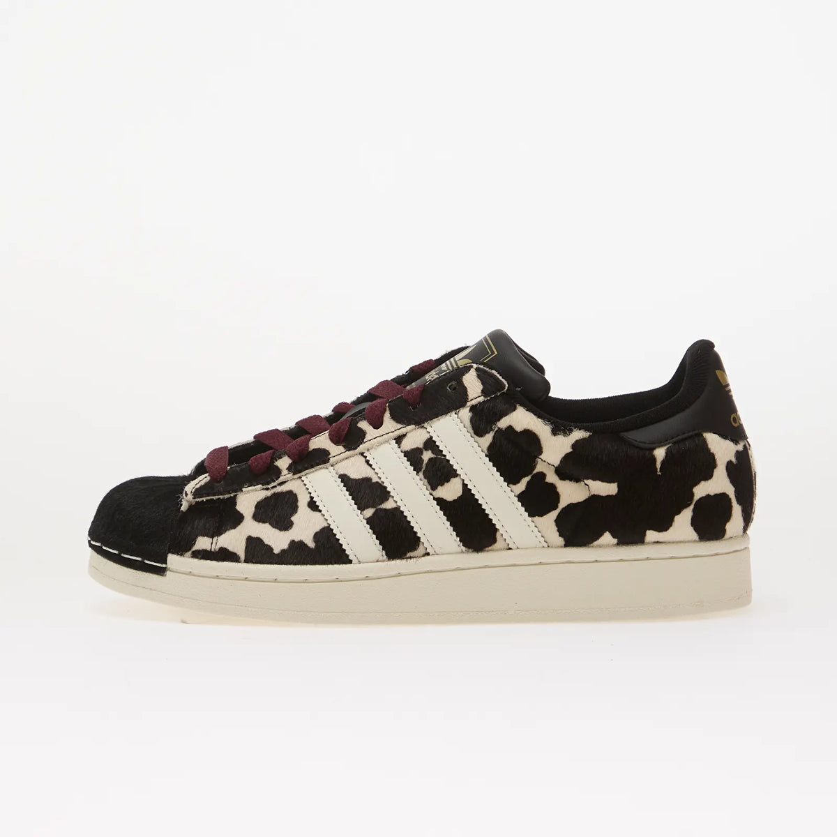 Women's Adidas Superstar II - Core Black/ Off White/ Maroon