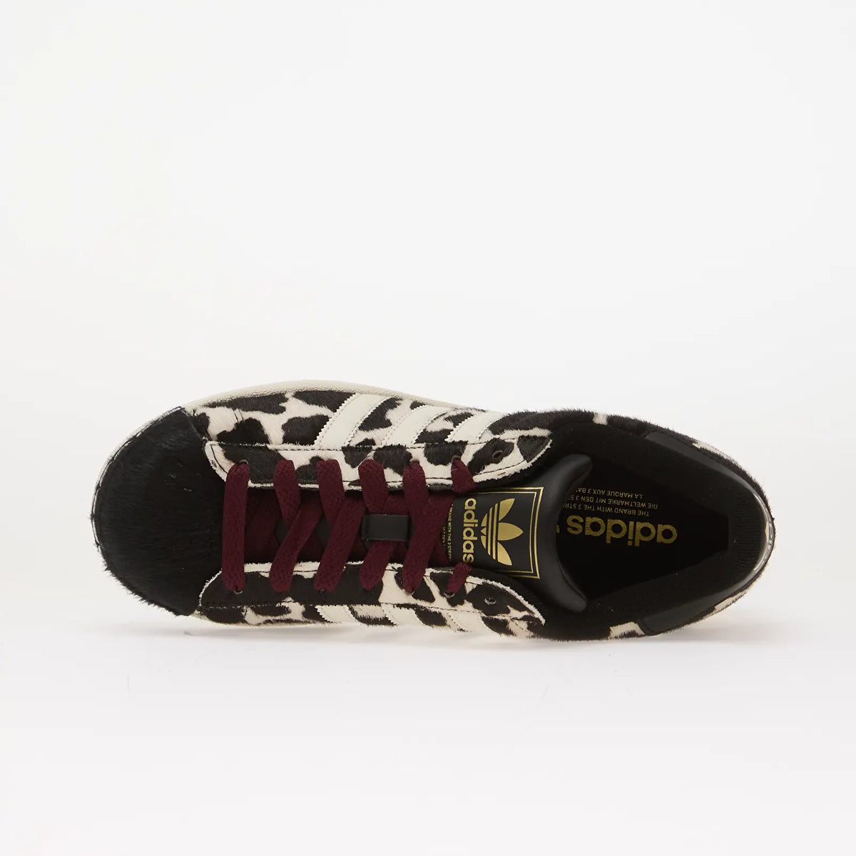 Women's Adidas Superstar II - Core Black/ Off White/ Maroon