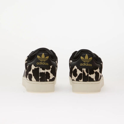 Women's Adidas Superstar II - Core Black/ Off White/ Maroon