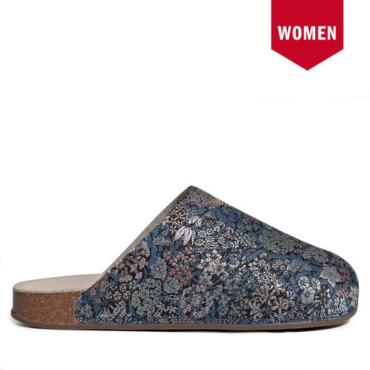 Women's Adidas ADIMULE x Liberty London SLIDES- Wonder Beige / Gold Metallic