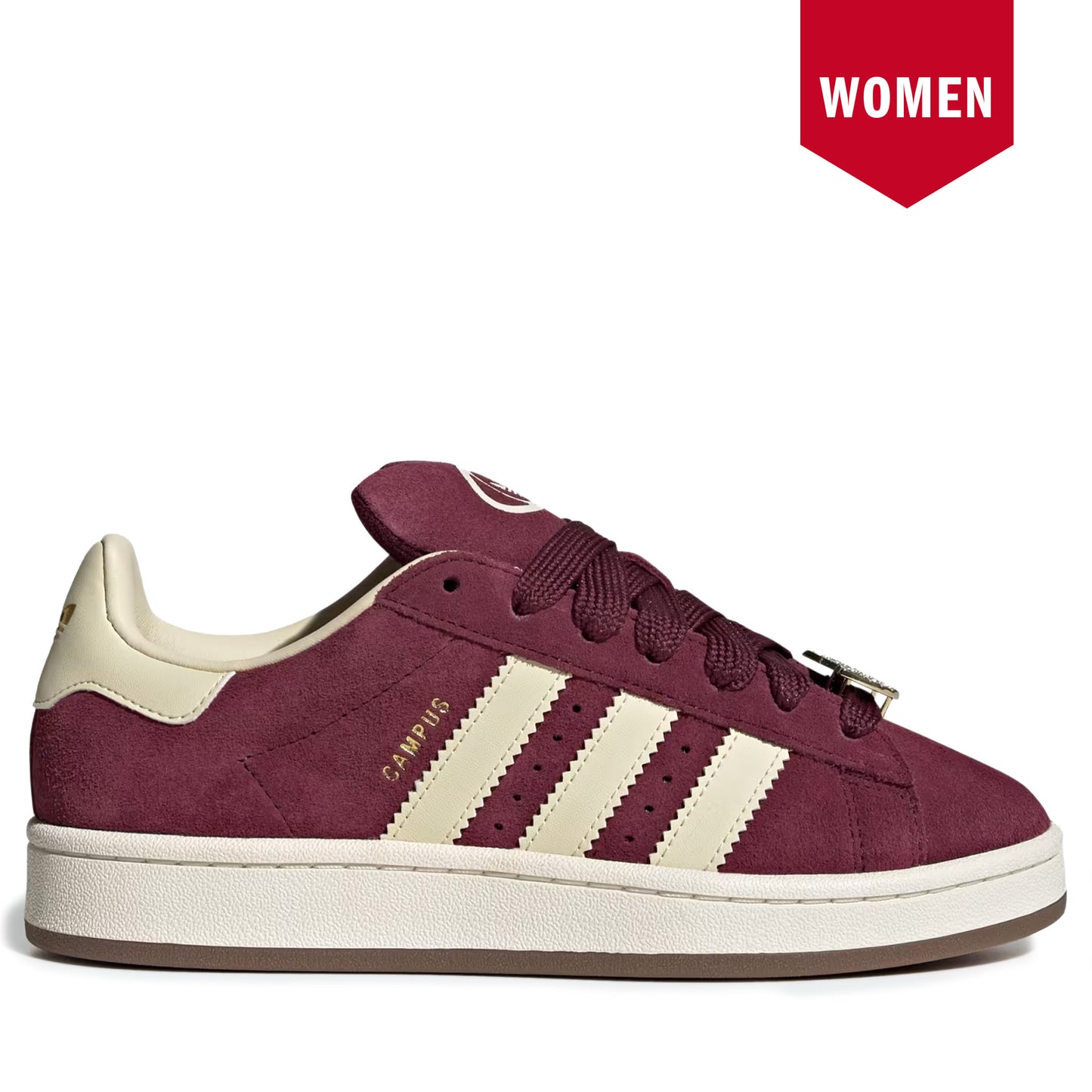 Women's Adidas Campus 00s - Maroon / Warm Vanilla / Gold Metallic
