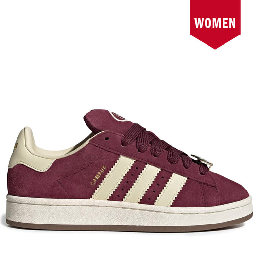 Women's Adidas Campus 00s - Maroon / Warm Vanilla / Gold Metallic