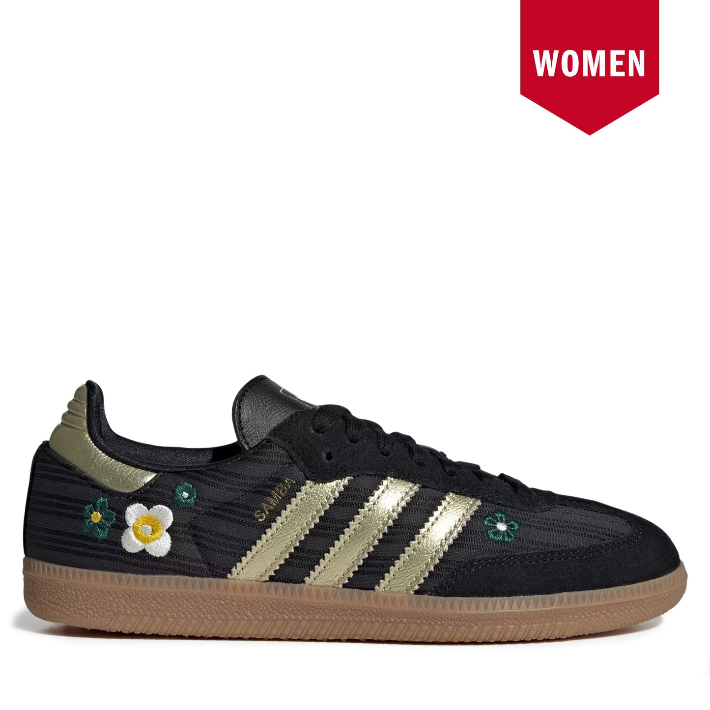 Women's Adidas Originals x Liberty London Samba OG - Core Black/Gold Metallic Core Black Gold Metallic